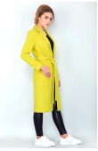 Пальто лимонного цвета